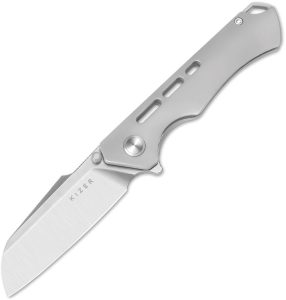 Kizer Crest Framelock Gray Ti - S35VN Sheepsfoot