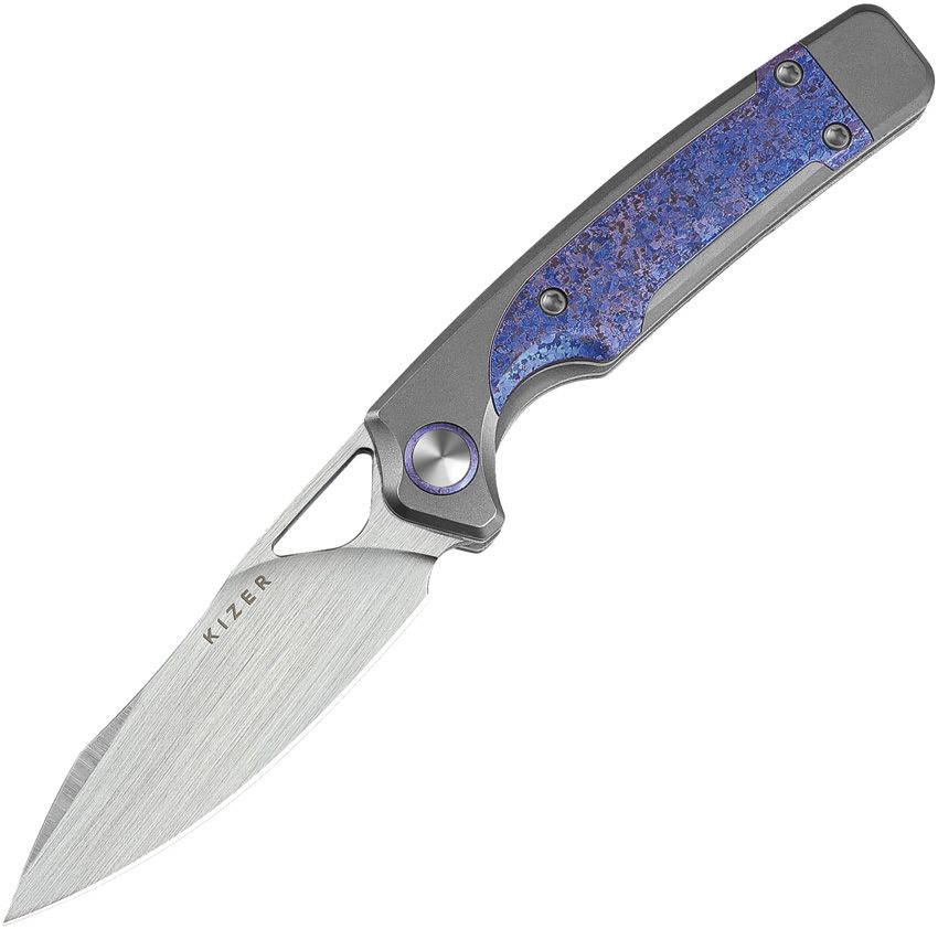 Kizer Cutlery Ara Linerlock Folding Knife 3" S45VN Purple Snowflake