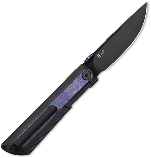 Kizer Cutlery Quoll Framelock Black DLC Timascus