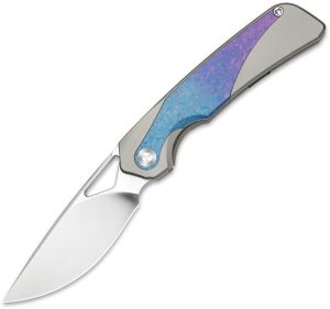 Kizer Cutlery Topsail Framelock Blue Crystal Titanium