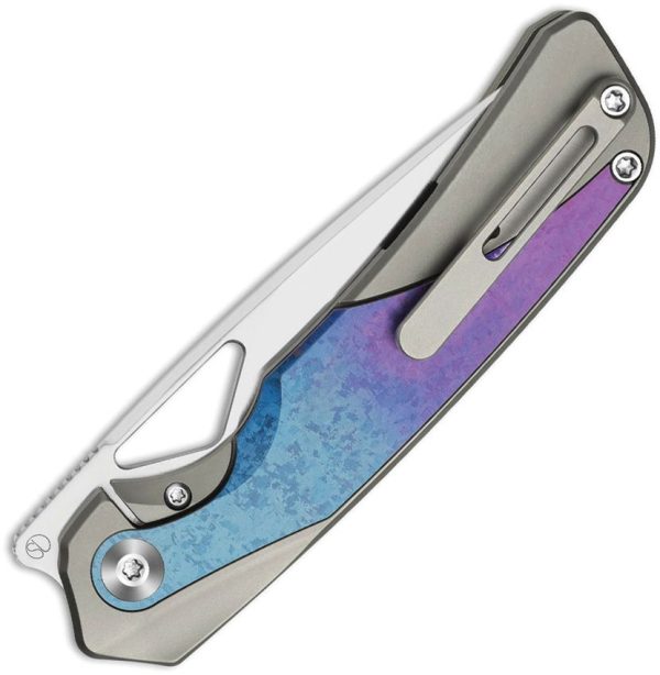 Kizer Cutlery Topsail Framelock Blue Crystal Titanium