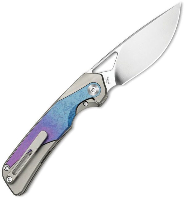 Kizer Cutlery Topsail Framelock Blue Crystal Titanium