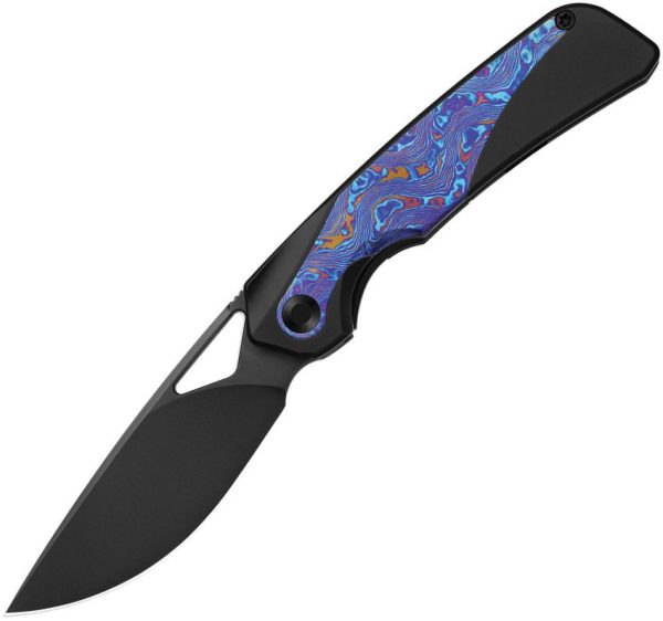 Kizer Cutlery Topsail Framelock Black DLC Timascus