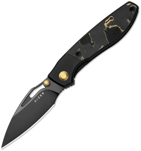 Kizer Cutlery Shrike Camo Gold DLC S45VN