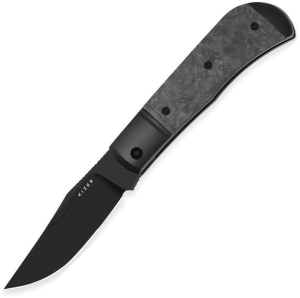 Kizer Cutlery Trestle Slip Joint Black Carbon Fiber