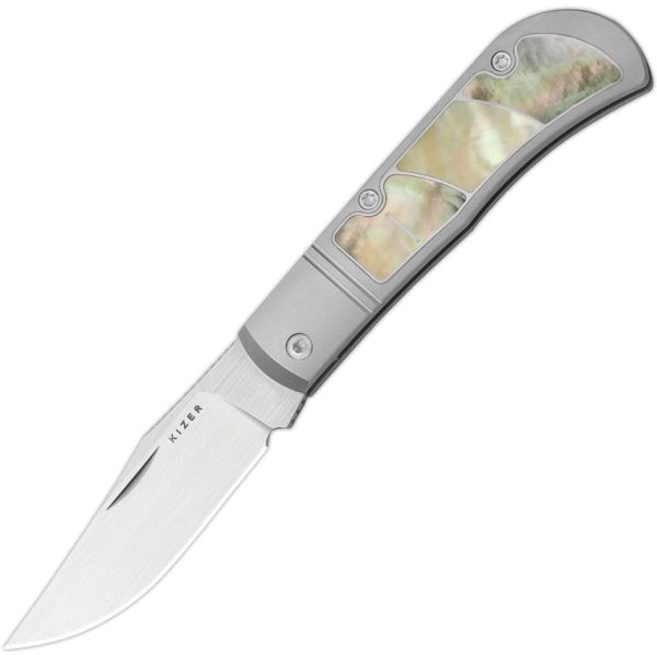 Kizer Cutlery Trestle Slip Joint - Mother of Pearl Titanium
