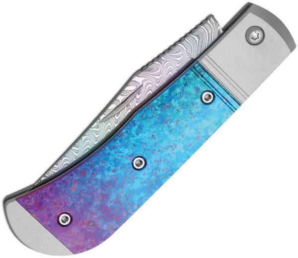Kizer Cutlery Trestle Rainbow Damascus Slip Joint