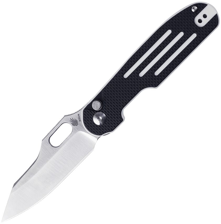 Kizer Cutlery Cormorant Button Lock Folding Knife S35VN 3.25" Black G10