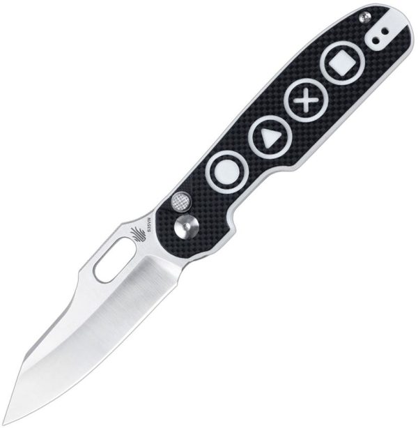 Kizer Cutlery Cormorant Button Lock - Symbols G10