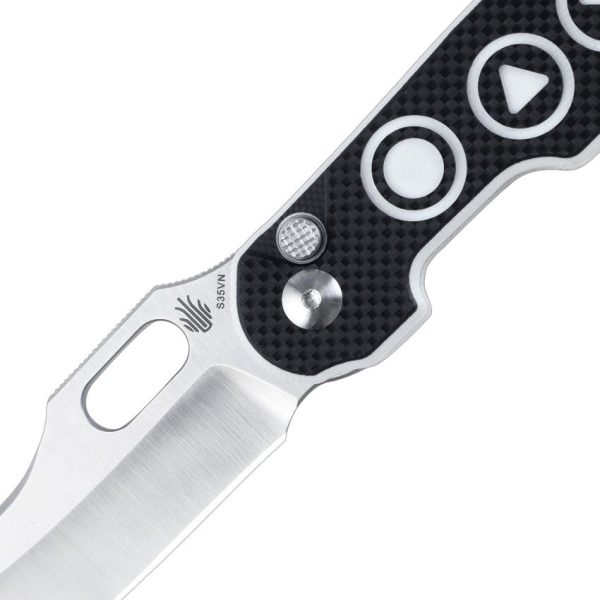 Kizer Cutlery Cormorant Button Lock - Symbols G10