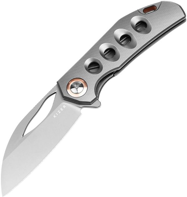 Kizer Cutlery Hawk Linerlock Gray Titanium S45VN