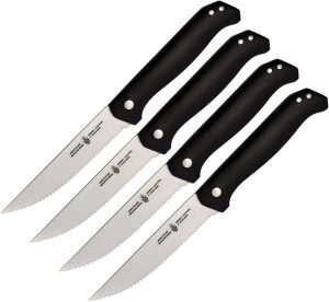 Kizer Cutlery Begleiter Steak Knife Set Black G10 Four Pack