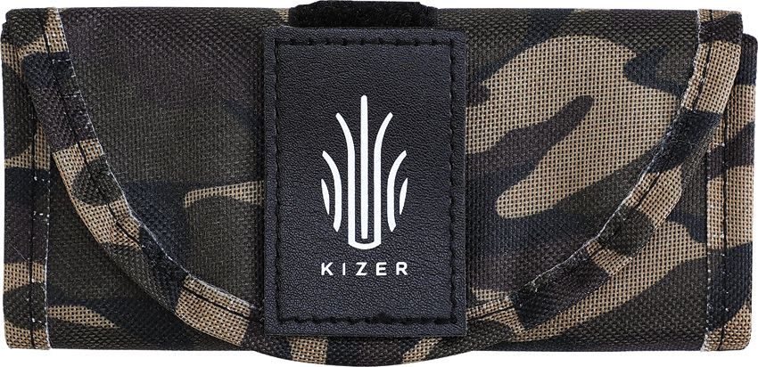 Kizer Cutlery Camo Nylon Knife Roll with Hook & Loop Closure