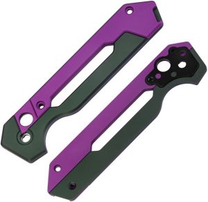 Kizer Hyper Handle Scales - Purple & Green Aluminum