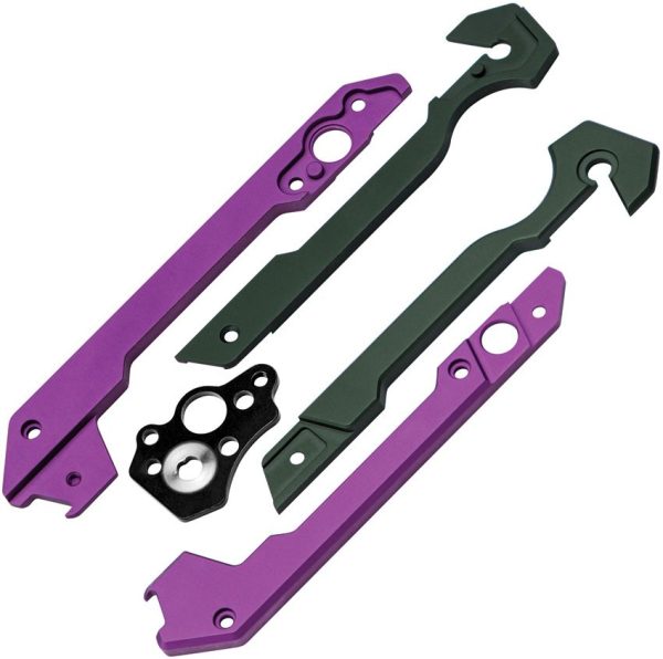 Kizer Hyper Handle Scales - Purple & Green Aluminum