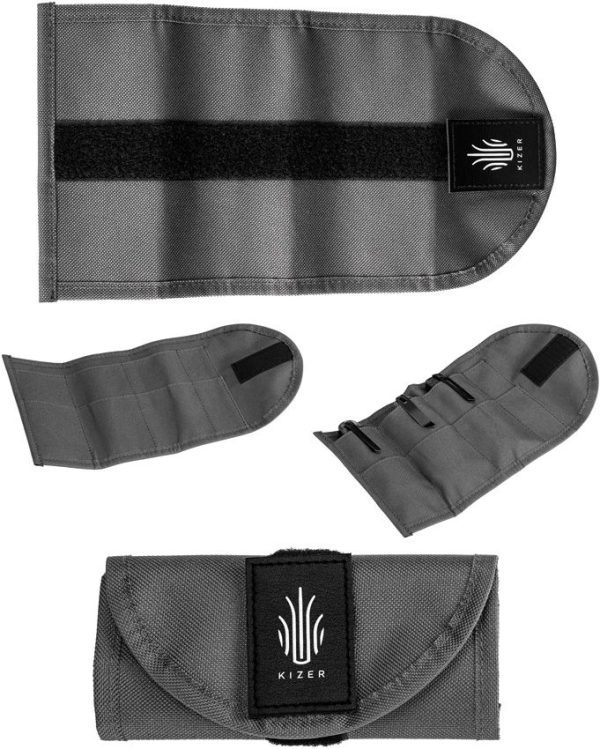 Kizer Knife Roll - 8 Knife Capacity Black & Gray