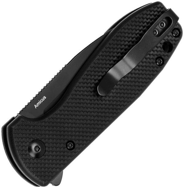 Kizer Amicus Button Lock Black G10 9Cr18MoV