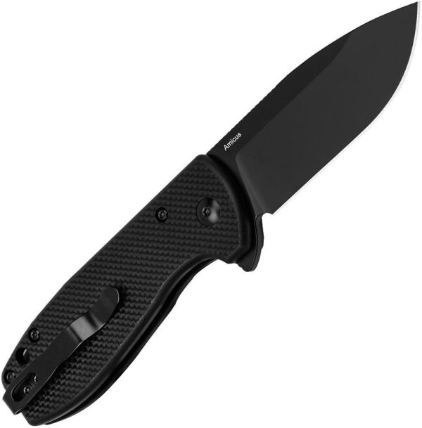 Kizer Amicus Button Lock Black G10 9Cr18MoV