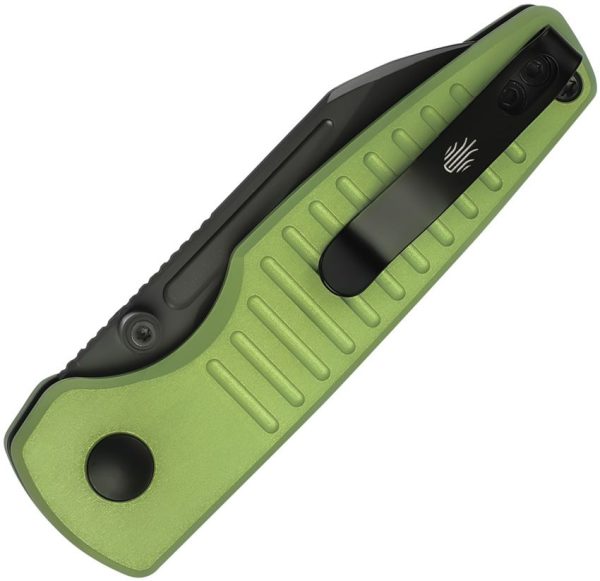 Kizer Parakeet Button Lock - Green Aluminum Handle