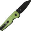 Kizer Parakeet Button Lock - Green Aluminum Handle