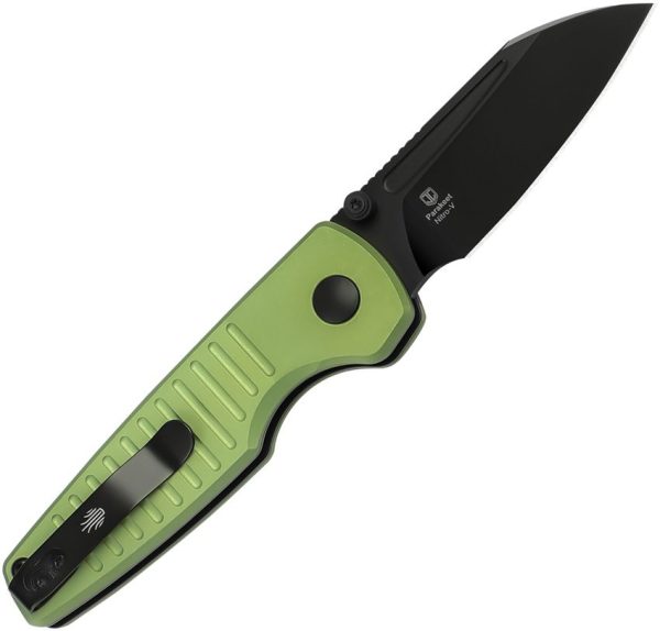 Kizer Parakeet Button Lock - Green Aluminum Handle