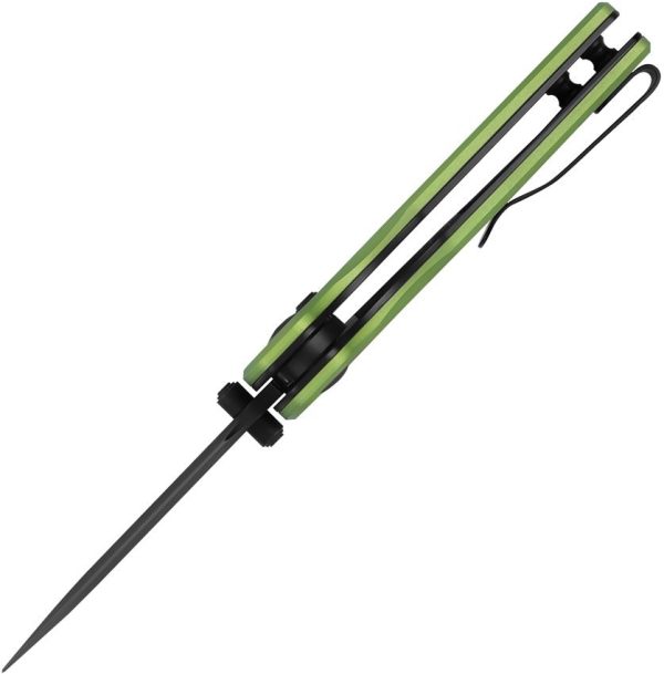 Kizer Parakeet Button Lock - Green Aluminum Handle
