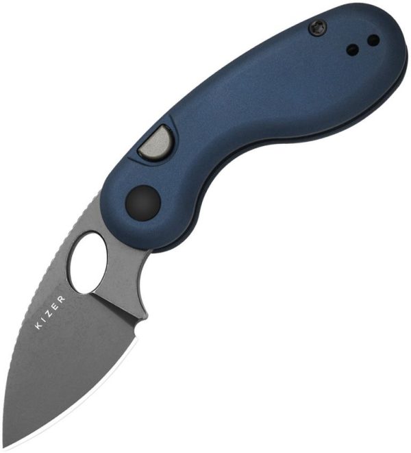 Kizer Cutlery Microbe Button Linerlock Folding Knife Blue