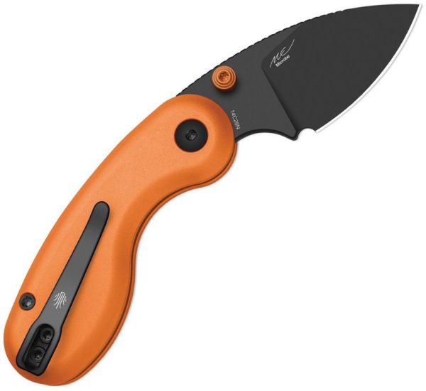 Kizer Microbe Button Linerlock - Orange Aluminum