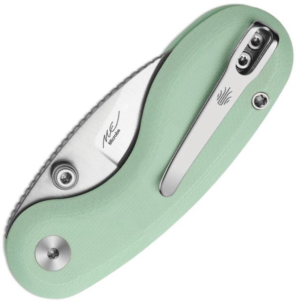 Kizer Microbe Button Linerlock - Green G10 Handle