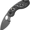 Kizer Microbe Button Linerlock - Black Micarta