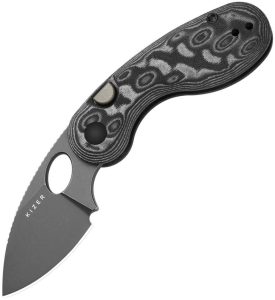 Kizer Microbe Button Linerlock - Black Micarta
