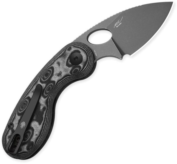 Kizer Microbe Button Linerlock - Black Micarta