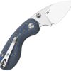 Kizer Cutlery Vortex Folding Knife - Blue and Black Micarta