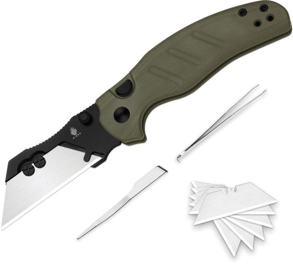 Kizer Cutlery C01C Uti 1 Button Lock Green G10