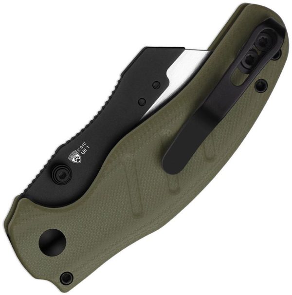 Kizer Cutlery C01C Uti 1 Button Lock Green G10