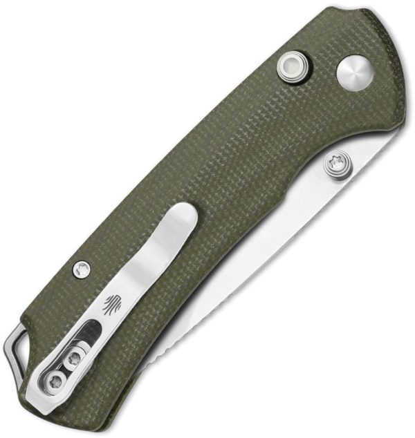 Kizer Cutlery T1 BD Nitro V Button Lock Green Micarta