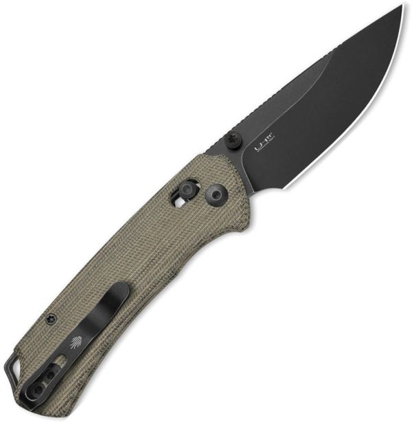 Kizer Cutlery T1 CD Nitro V Button Lock Green Micarta