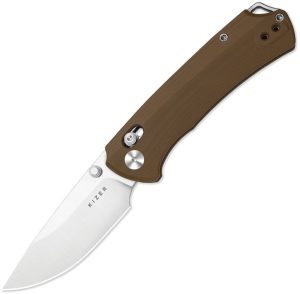 Kizer Cutlery T1 CD Nitro V Button Lock Brown G10