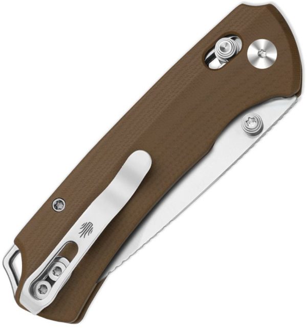 Kizer Cutlery T1 CD Nitro V Button Lock Brown G10