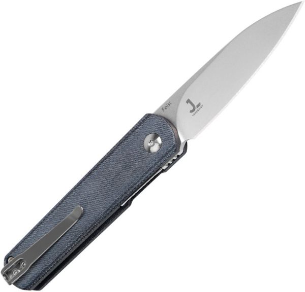 Kizer Feist Linerlock Denim Micarta Folding Knife
