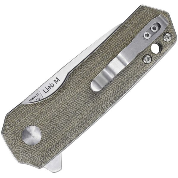 Kizer Lieb M Linerlock Green Micarta 154CM