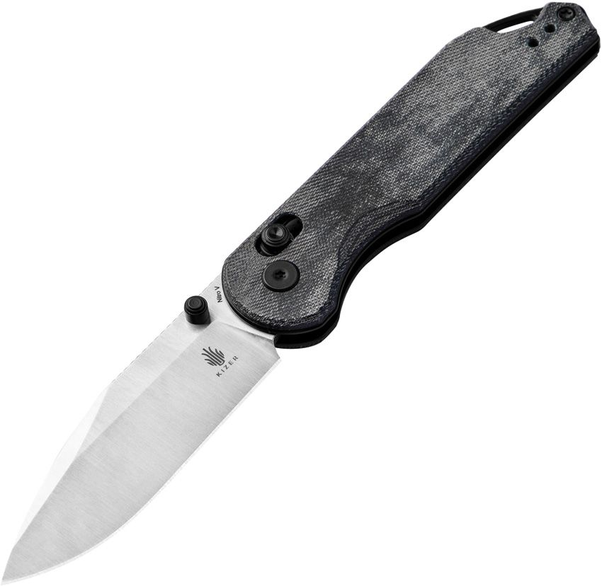 Kizer Cutlery Assassin Clutch Lock Folding Knife 3" Nitro V Blue Micarta