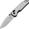 Kizer Assassin Clutch Lock Silver Carbon Fiber
