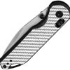 Kizer Assassin Clutch Lock Silver Carbon Fiber