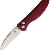 Kizer Cutlery Sway Back Button Lock Red Micarta