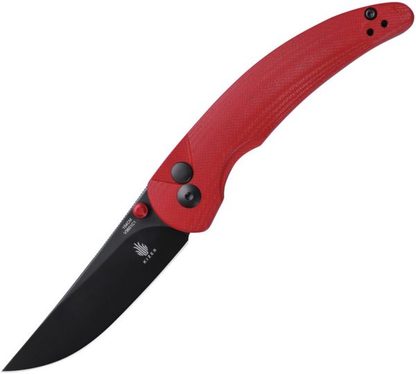 Kizer Cutlery Chili Pepper Button Lock Red G10