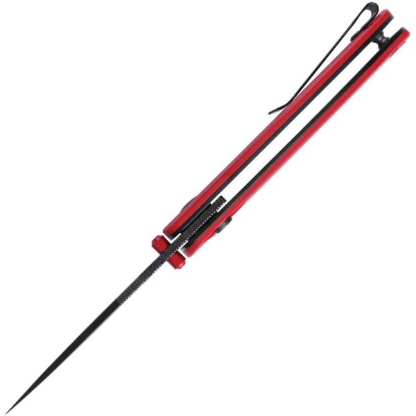 Kizer Cutlery Chili Pepper Button Lock Red G10