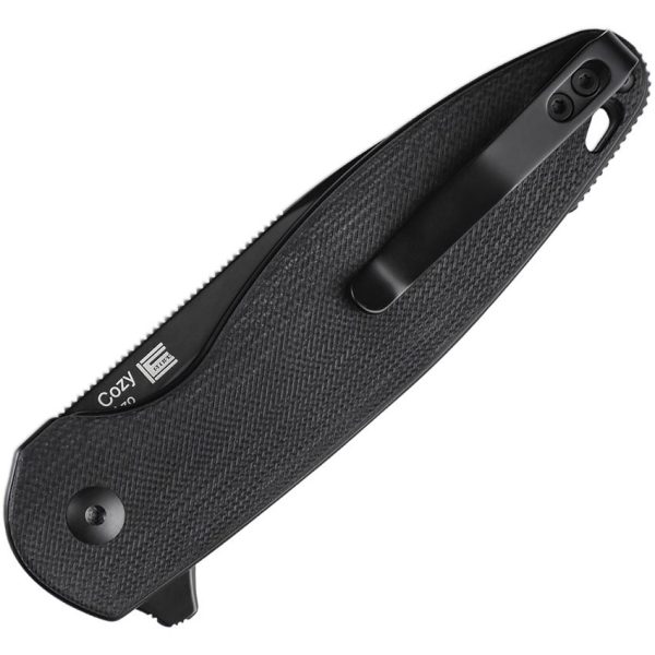 Kizer Cozy Linerlock Black Canvas Micarta