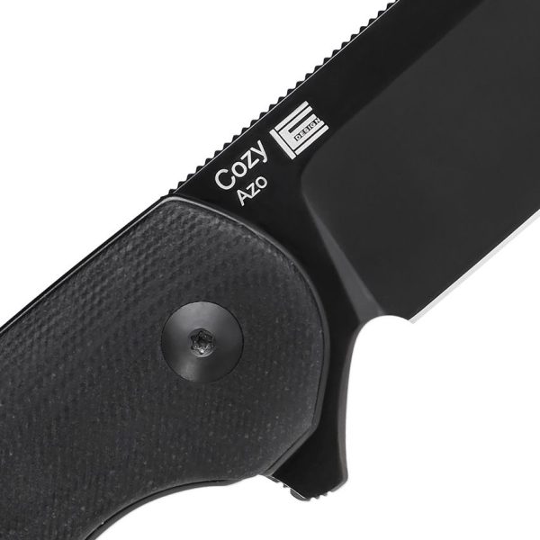 Kizer Cozy Linerlock Black Canvas Micarta