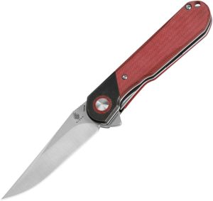 Kizer Comet Linerlock Red Denim Micarta 154CM
